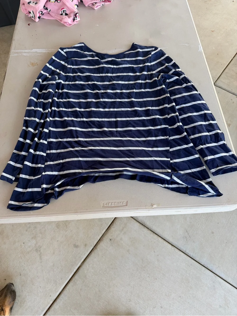 NWT Old Navy Navy and White Striped Cotton Top